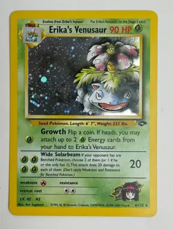 2000 POKEMON GYM CHALLENGE UNLIMITED ERIKA'S VENUSAUR 4/132 HOLO RARE LP-M+ - Image 4
