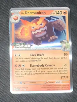 N's Darmanitan SVP 181 Pokemon Journey Together Prerelease STAFF Promo - Image 1