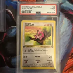 1999 Pokemon Jungle 1st Edition #54 Jigglypuff PSA 9 - Image 1