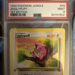 1999 Pokemon Jungle 1st Edition #54 Jigglypuff PSA 9 - Image 3