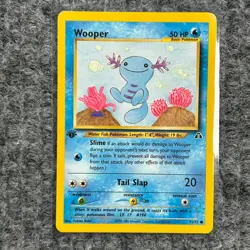 Vintage Pokemon Neo Discovery Wooper 1st Edition 71/75 Common NM - Image 1