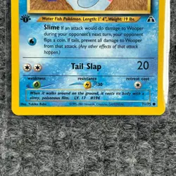 Vintage Pokemon Neo Discovery Wooper 1st Edition 71/75 Common NM - Image 5