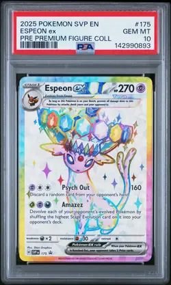 2025 POKEMON SVP PROMO PRE PREMIUM FIGURE COLLECTION #175 ESPEON EX PSA 10 - Image 1