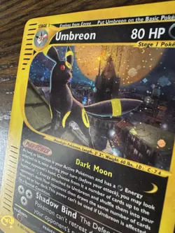 2003 Aquapolis Umbreon Holo Foil Rare H29/H32 WOTC E-Reader Series Pokemon - Image 3