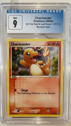 Pokemon Charmander EX Fire Red & Leaf Green Reverse Holo #57 CGC 9 Mint - Image 1