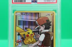 2019 POKEMON SUN & MOON COSMIC ECLIPSE SECRET #241 FULL ART/PIKACHU PSA 8 - Image 3
