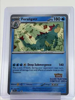 FERALIGATR 2024 POKEMON SV BSP ILLUSTRATION CONTEST 2024 #213 Q4094 - Image 1