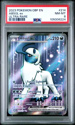 2023 POKEMON OBF EN-OBSIDIAN FLAMES ULTRA RARE #214 ABSOL EX PSA 8 - Image 1