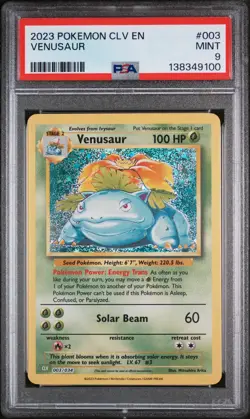 2023 POKEMON CLV-CLASSIC VENUSAUR & LUGIA EX DECK #003 VENUSAUR PSA 9 - Image 1