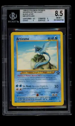 2002 WOTC POKEMON LEAGUE ARTICUNO #48 BLACK STAR PROMO BGS 8.5 NM-MT+ B - Image 1