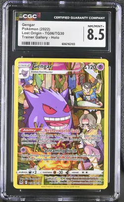 2022 POKEMON TRAINER GALLERY LOST ORIGIN GENGAR TG06/TG30 HOLO CGC 8.5 - Image 1