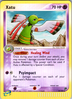 Xatu 55/100 EX Sanstorm Pokemon Reverse Holo Rare LP - Image 1