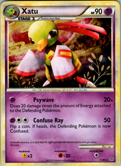 Xatu 11/95 Pokemon - Holo HGSS Unleashed MP - Image 1