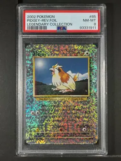 Pidgey Reverse Foil #85 2002 Pokemon Legendary Collection PSA 8 250001 - Image 1