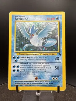 Pokemon TCG Articuno Fossil 2/62 Holo Unlimited Holo Rare - Image 3