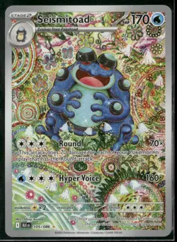 2025 Pokemon Black Bolt Seismitoad Illustration Rare 105/086 - Image 1