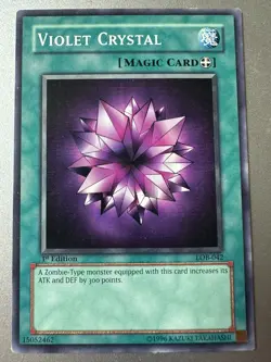 Violet Crystal LOB-042 1st Edition - Legend of Blue Eyes White Dragon LP - Image 1