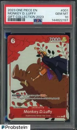 2023 One Piece EN Gift Collection 2023 #001 Monkey D. Luffy PSA 10 GEM MINT - Image 1