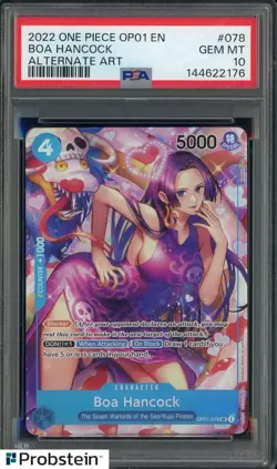 2022 One Piece OP01 EN Alternate Art #078 Boa Hancock PSA 10 GEM MINT - Image 1
