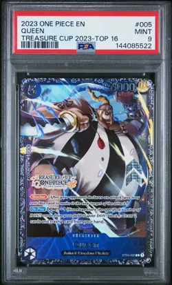 2023 ONE PIECE PROMOS TREASURE CUP 2023-TOP 16 #005 QUEEN PSA 9 - Image 1