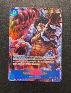 Monkey.D.Luffy OP11-118 SEC Alt Art ONE PIECE A Fist of Divine Speed ENGLISH - Image 1
