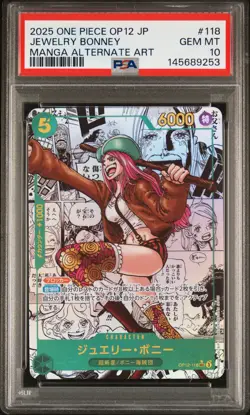 2025 ONE PIECE JAPANESE LEGACY OF THE MASTER MANGA ALT ART JEWELRY BONNEY PSA 10 - Image 1
