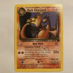 Pokemon Dark Charizard 21/82 Non-Holo Card Team Rocket Series Vintage - Image 1