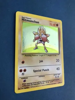 🔥 Hitmonchan 7/102 🔥 Base Set HOLO RARE Pokemon Card 1999 LP/NM WOTC - Image 2