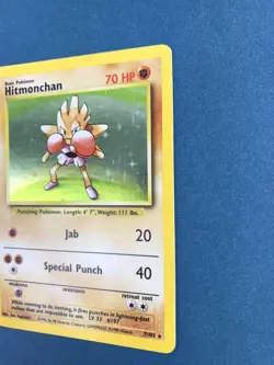🔥 Hitmonchan 7/102 🔥 Base Set HOLO RARE Pokemon Card 1999 LP/NM WOTC - Image 3