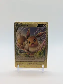 Pokemon🔥EEVEE V SWSH065🔥GOLD FOIL Custom Card🔥Black Star Promo🔥 - Image 1