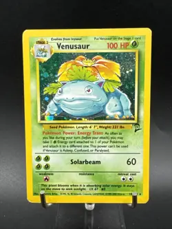 Venusaur Holo 18/130 Base Set 2 Pokemon Card - Image 1
