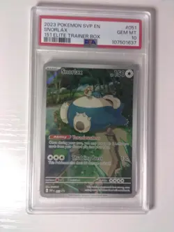 Snorlax 051 Sv: Scarlet & Violet Promo Cards Holo PSA 10 - Image 1