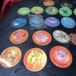 28 Pokemon Vintage Taz Walkers Tazo Collectors RETRO BUNDLE NINTENDO & stickers - Image 2