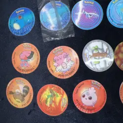 28 Pokemon Vintage Taz Walkers Tazo Collectors RETRO BUNDLE NINTENDO & stickers - Image 3