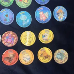 28 Pokemon Vintage Taz Walkers Tazo Collectors RETRO BUNDLE NINTENDO & stickers - Image 5