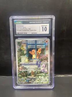 2023 Pokemon Obsidian Flames Graded Elite Trainer Box Promo Charmander CGC 10! - Image 1
