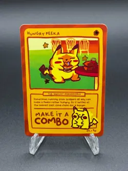 Pokedoodles 2 Hungry Peeka 03/90 - Rare - Pokemon Pikachu Fan Art - Gag Team - Image 1