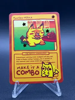 Pokedoodles 2 Hungry Peeka 03/90 - Rare - Pokemon Pikachu Fan Art - Gag Team - Image 2
