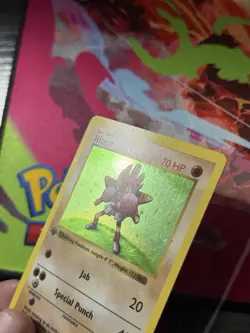 Pokemon Hitmonchan 1st Edition Holo Rare Base Set Shadowless 007/102 70 HP - Image 3