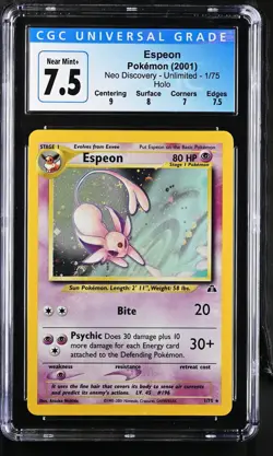 2001 Pokemon Neo Discovery #1/75 Espeon CGC 7.5 - Image 1