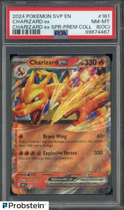 2024 Pokemon SVP EN #161 Charizard ex Charizard SPR.Prem Collection PSA 8(OC) - Image 1