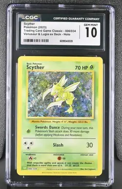Scyther *CGC 10* Holo *Classic Collection* #6 * Pokemon - Image 1