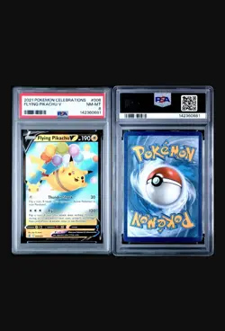 PSA 8 Flying Pikachu V Celebrations #006 2021 Pokemon NM-MT Slab - Image 3