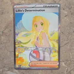 Pokemon Lillie's Determination Holo 184/132 Mega Evolution Special Rare - Image 1