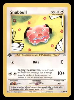 Snubbull 55/64 1st Edition Neo Revelation 2001 Pokemon - Image 1