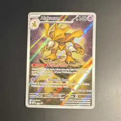 Pokemon TCG Alakazam 009 ME: Mega Evolution Promo Holo Pokemon center - Image 1
