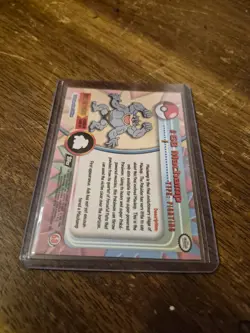 1999 Topps Pokemon #68 Machamp Holo Black Logo Series 1 In Top Loader - Image 3