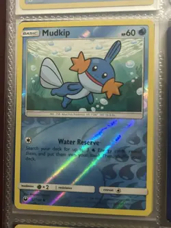 Lightly Played Mudkip - 32/168 - Common - Reverse Holo Pokemon Celestial Storm - Image 1