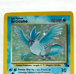 Pokemon TCG Articuno 2/62 Holofoil Rare Fossil Unlimited WOTC 1999 Vintage MP - Image 5