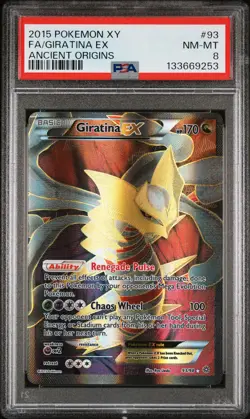 2015 POKEMON XY ANCIENT ORIGINS #93 FA/GIRATINA EX PSA 8 - Image 1